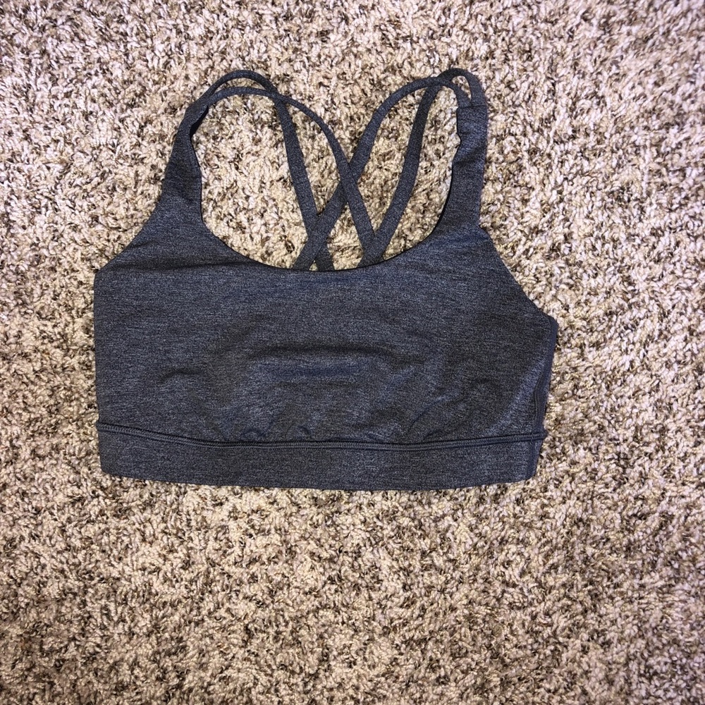 Grey Lululemon “Energy Bra” size 6
